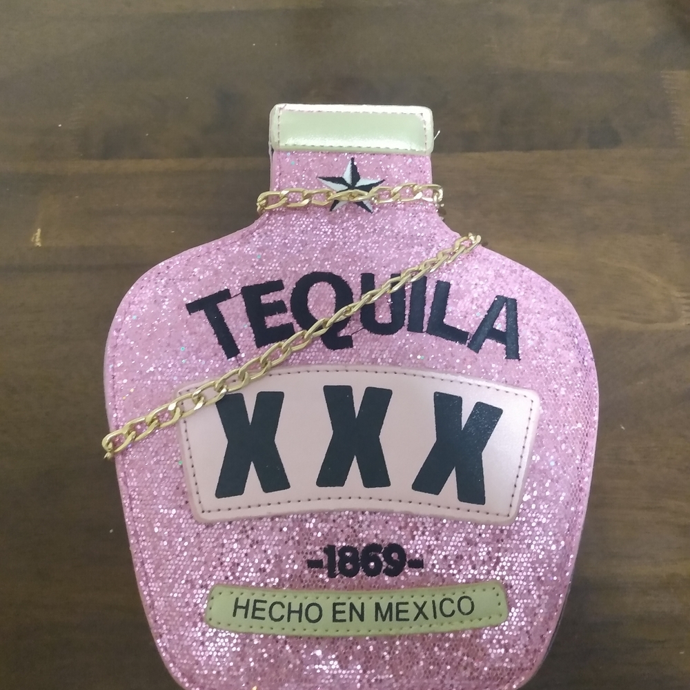 Pink glitter purse